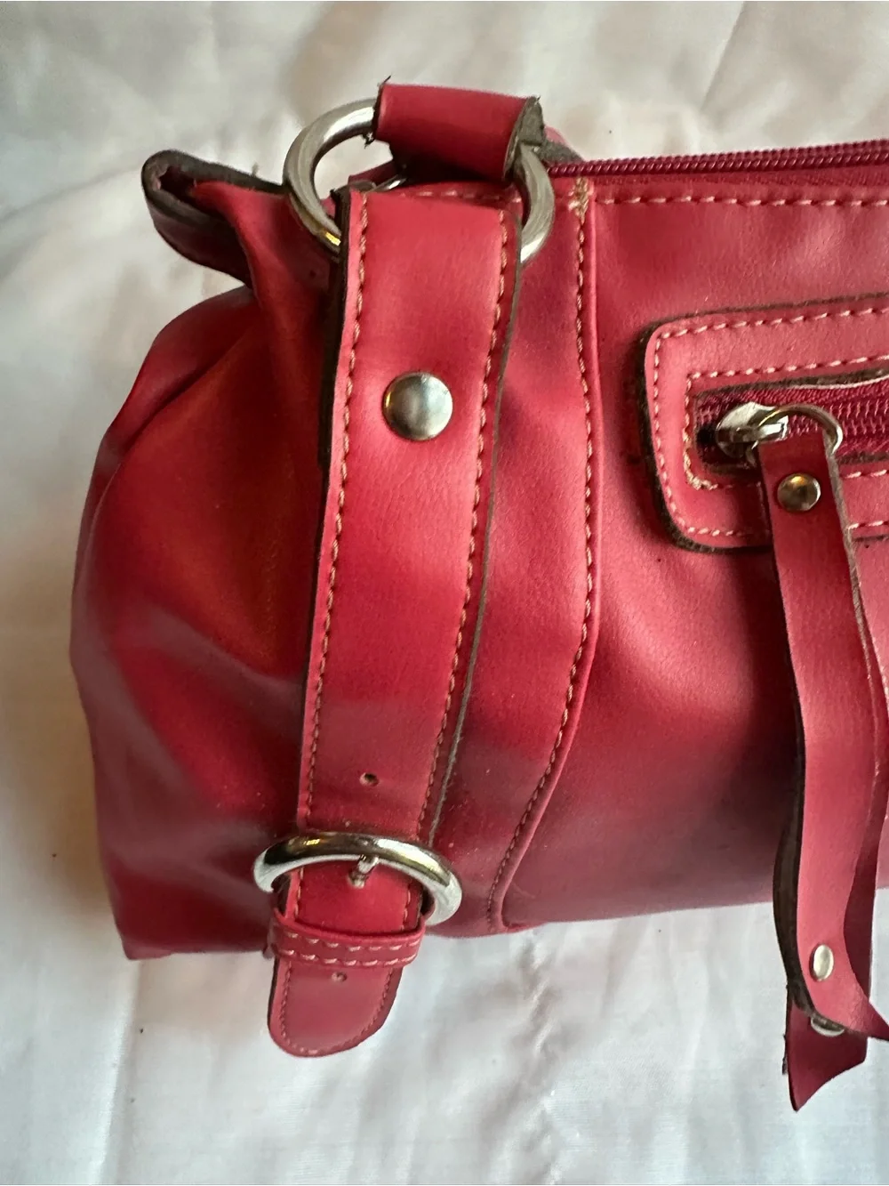 Coral Vegan top handle bag Emilie M brand